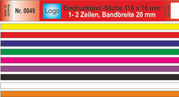 100 Panterbänder - Kontrollbänder - Einlassbänder "Individuell", Text + Logo änderbar