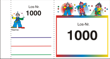 1000 Doppelnummern "Karneval-Fasching farbig" neutral