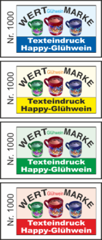 1000 Wertmarken "Happy-Glühwein"