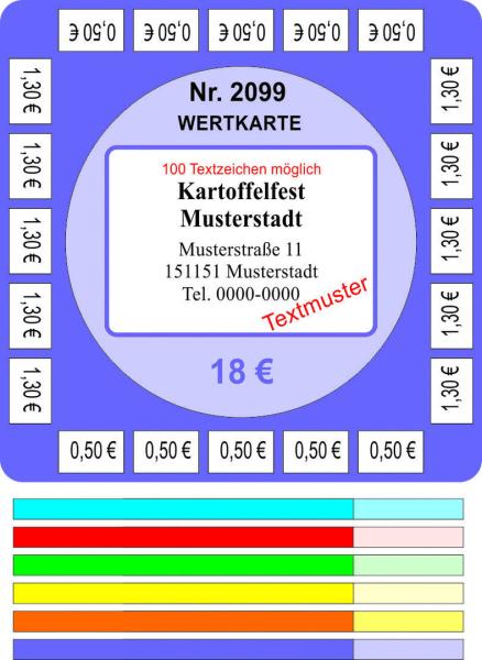 100 Abstreichkarten im Bierdeckeldesign - Wertkarten "individueller Text + Logo"