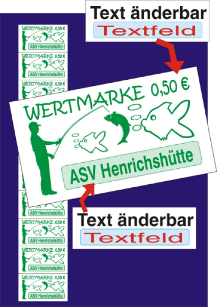 1000 Wertmarken "Angelsport-Angeln Typ 2"