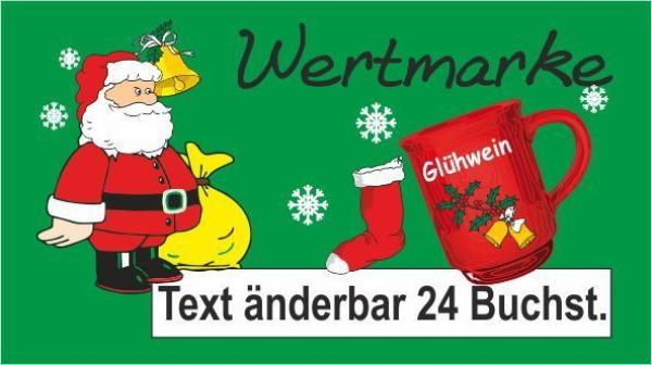 1000 Wertmarken "Weihnachten-Glühwein-Nikolaus"
