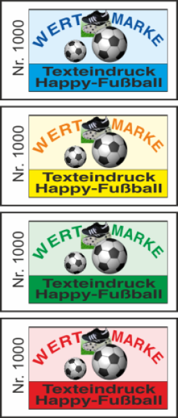 1000 Wertmarken "Happy-Fußball"