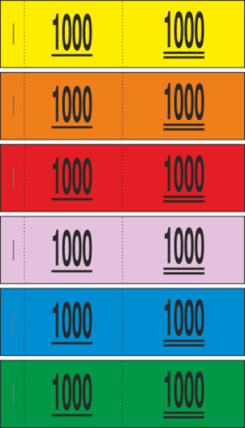 1000 Doppelnummern "mini" nummeriert nach Zufallsprinzip