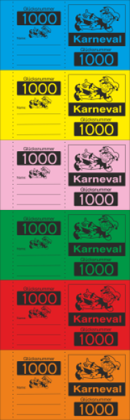 1000 Doppelnummern "Karneval"