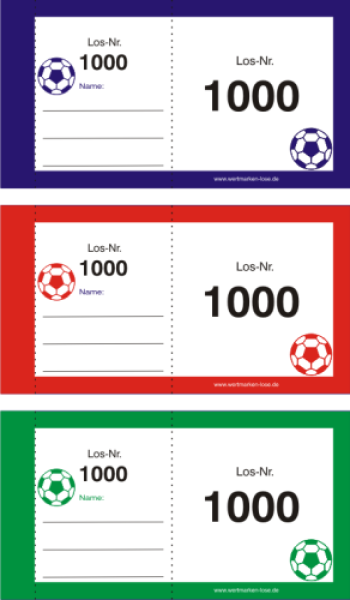 1000 Doppelnummern "Fußball neutral"