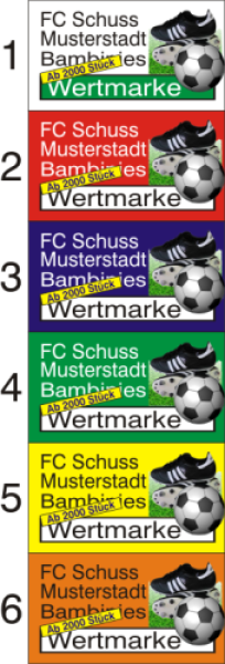 1000 Wertmarken "Fußball modern"