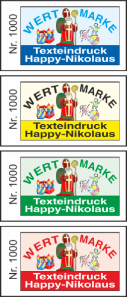 1000 Wertmarken "Happy-Nikolaus"