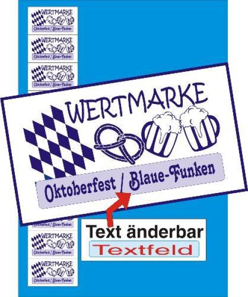 1000 Wertmarken "Oktoberfest farbig"