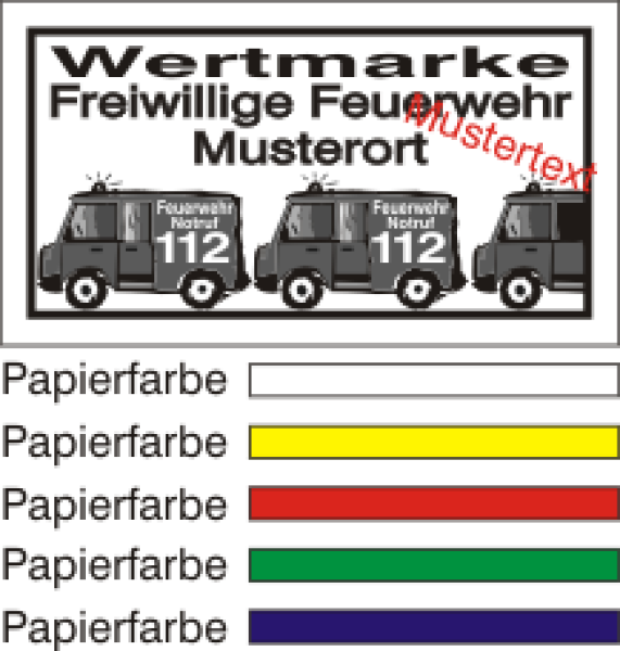 1000 Wertmarken "Feuerwehr SW Typ 6"