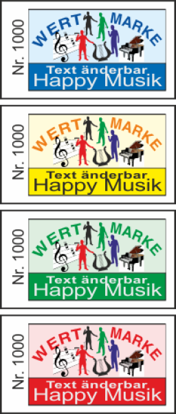 1000 Wertmarken "Happy-Musik"