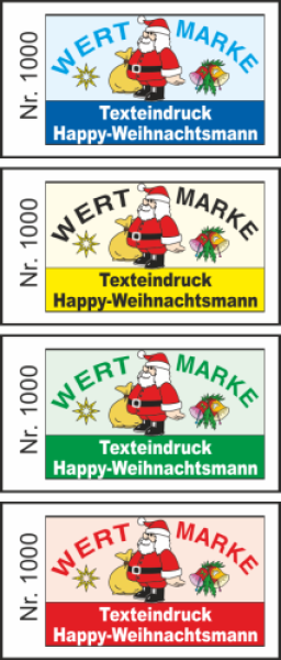 1000 Wertmarken "Happy-Weihnachtsmann"