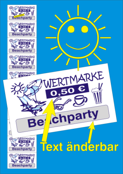 1000 Wertmarken "Sommerfest Beachparty"