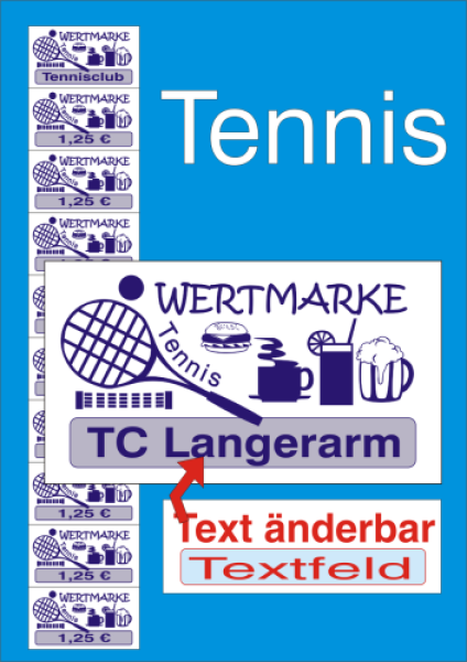 1000 Wertmarken "Tennis farbig"