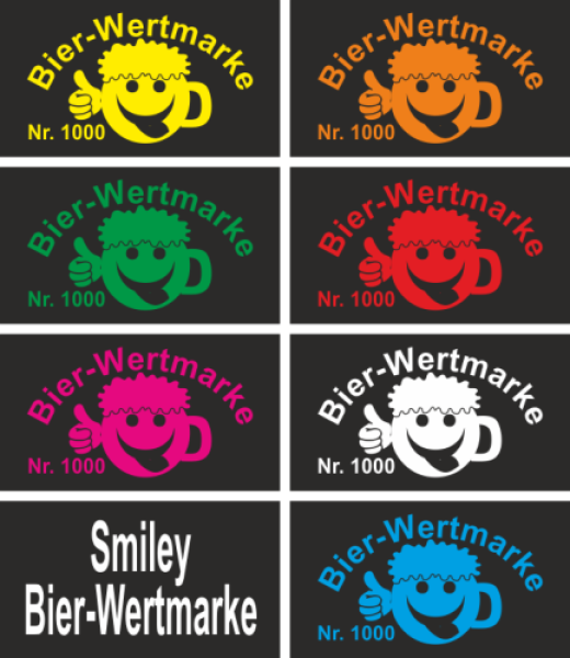 1000 Wertmarken "Bier SMILEY" [[Sonderdruck]]
