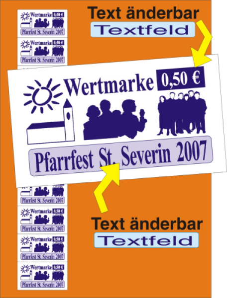 1000 Wertmarken "Pfarrfest Typ 2"