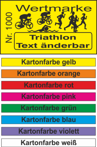 1000 Wertmarken "Triathlon"